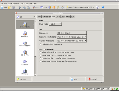 Screenshot Nero für Linux